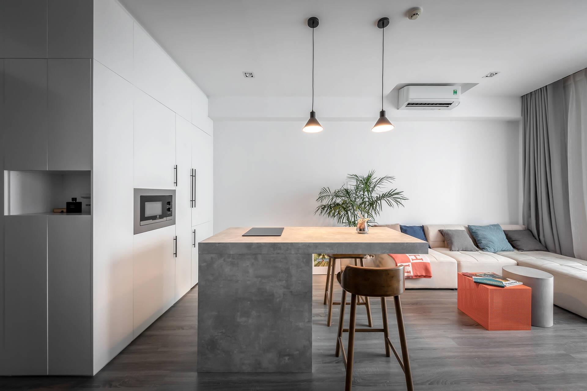 Thiết kế nội thất căn hộ 2PN 63m2 Vinhomes Central Park phong cách tối giản, hiện đại