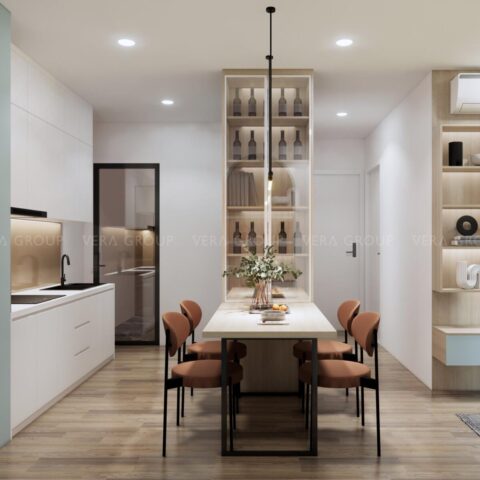 Phong cách thiết kế thi công căn hộ được lấy cảm hứng từ sự hạnh phúc, hiện đại mang hơi hướng Bắc Âu