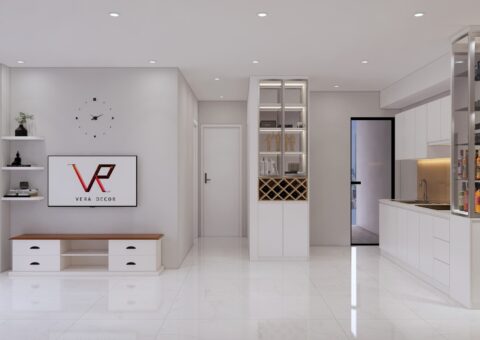 Thiết kế nội thất căn hộ 2 phòng ngủ phong cách hiện đại