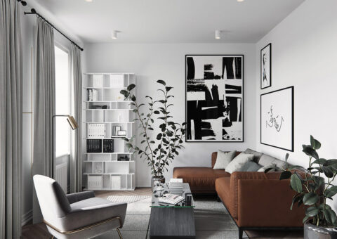 Sàn gỗ cứng là một yếu tố chính trong phong cách nội thất Scandinavian